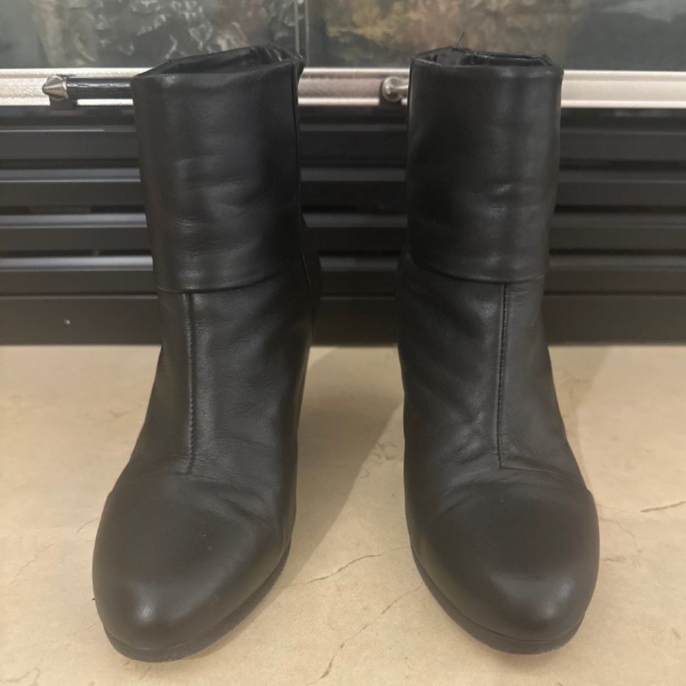 Rag & Bone Leather Ankle Boots 37.5 Black Newbury Good Condition
